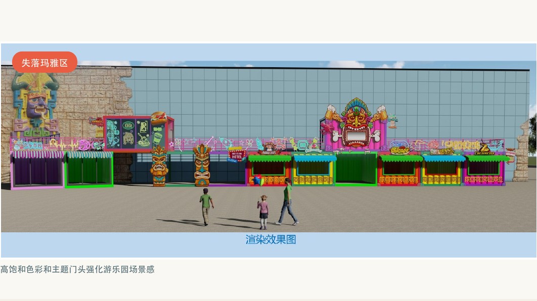 北京欢乐谷失落玛雅区集装箱商业街效果图